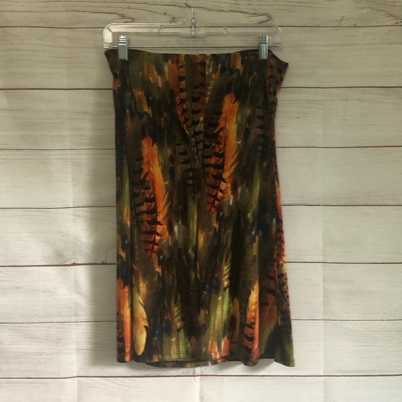 Love Tease Brown Multicolor Halter Blouse Size S - Picture 2 of 5